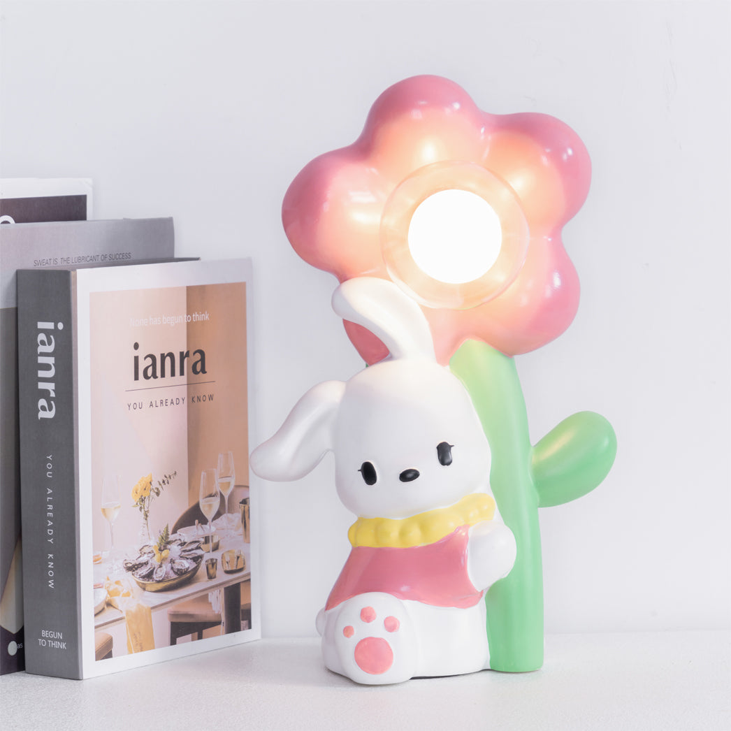 Kids Bunny Table Lamp  Flower Nightlight Design - Product detail 7