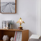 Butterfly Table Lamp  Tiffany Glass Shade with Pink Wings - Product detail 11