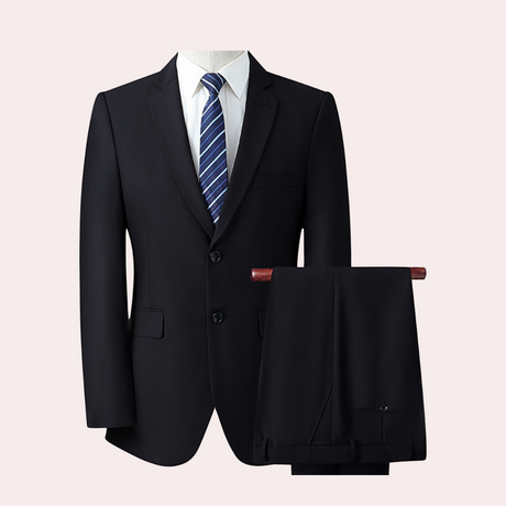 Classic Mens Suit  Tailored Two-Piece Black Business Attire - Product detail 5