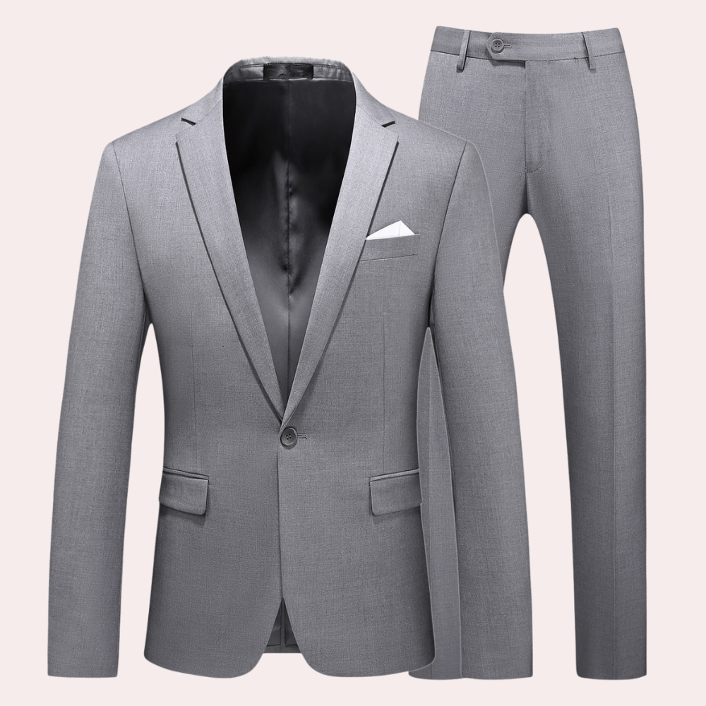 Modern Mens Suit Set  Burgundy Business Formal Wear - Product detail 11