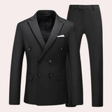 Mens Double Breasted Suit Set  Premium White Cotton Blend - Product detail 12