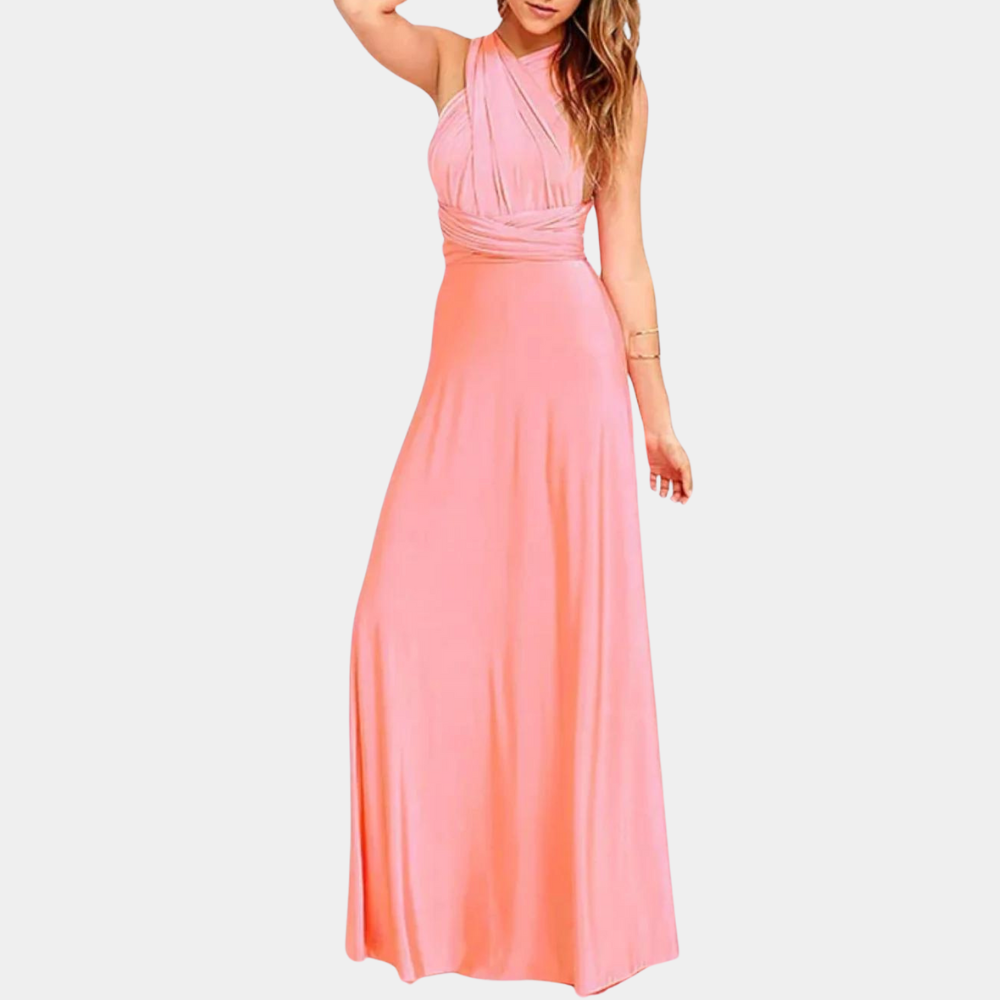 Convertible Maxi Dress  Elegant One-Shoulder Design - Product detail 12