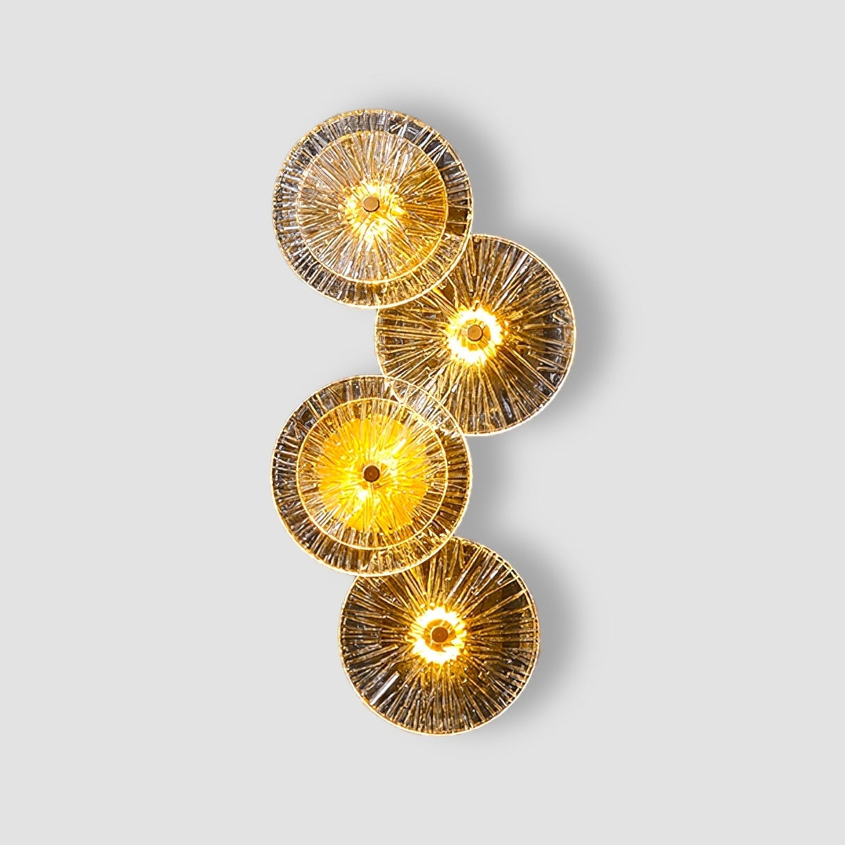 Modern Lotus Wall Light  Textured Glass Disc Design - Product detail 44