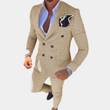 Modern Checkered Suit  Double-Breasted Italian Design - Product detail 11