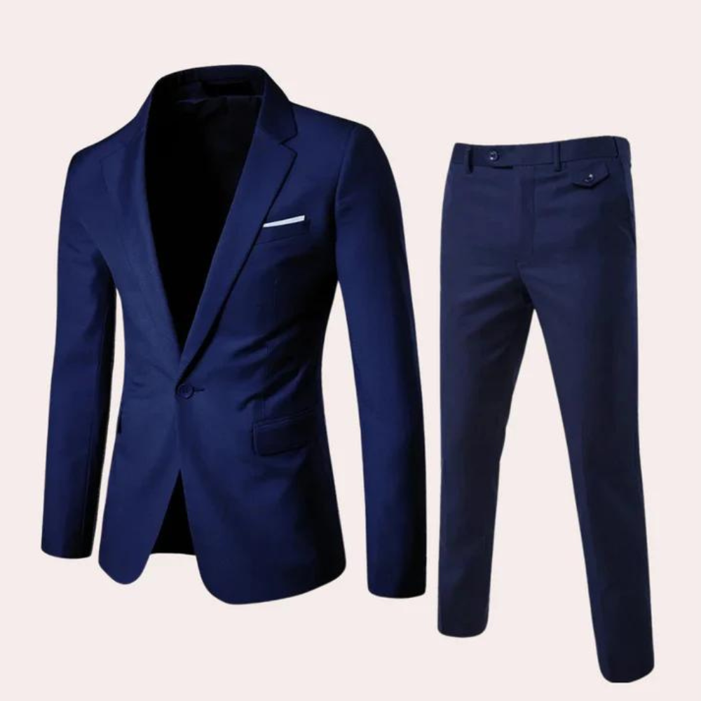 Mens Three-Piece Suit  Classic Khaki Tailored Design - Product detail 10