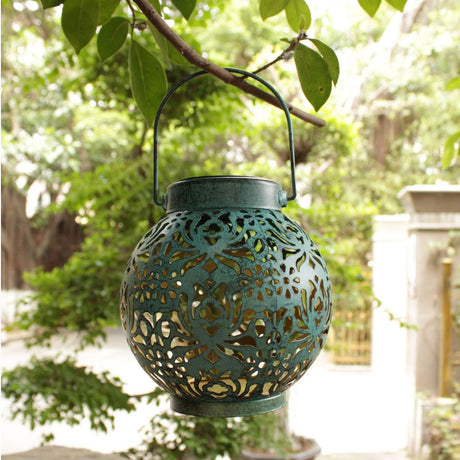 Solar Garden Lantern  Floral Pattern LED Light - Product detail 4