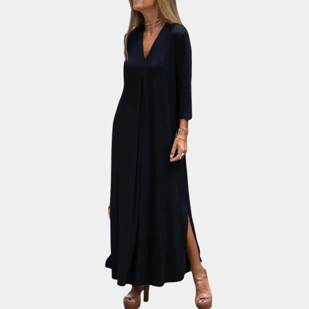 V-Neck Maxi Dress  Flowing A-Line Summer Design - Product detail 6