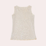 Sequin Party Top  V-Neck Sleeveless Shimmer Design - Product example