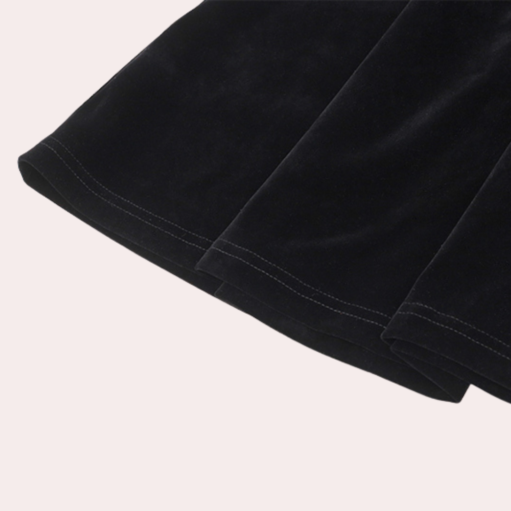 Strapless Velvet Mini Dress  Structured A-Line Design - Product detail 5