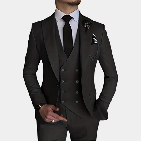 Classic Three-Piece Suit  Slim Fit Beige Design - Product detail 7