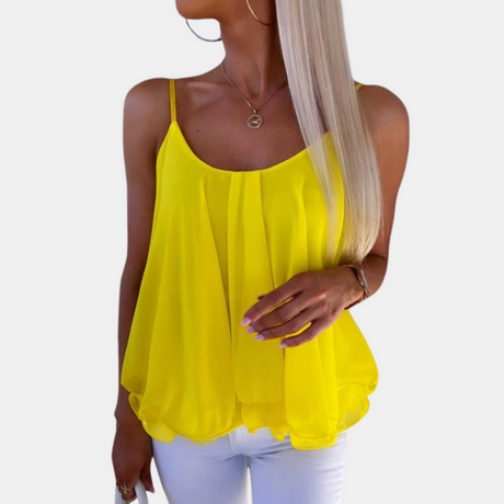 Summer Chiffon Tank Top  Flowy Sleeveless Design - Product detail 12