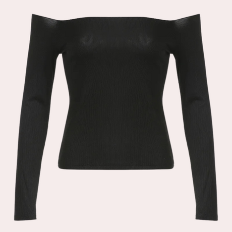 Classic Off-Shoulder Top  Slim Fit Long Sleeve Design - Product detail 6