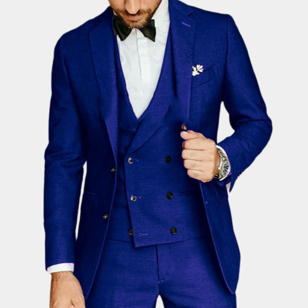 Premium Mens Suit Set  Classic Three-Piece Black Design - Product example