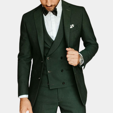 Premium Mens Suit Set  Classic Three-Piece Black Design - Product detail 9