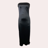 Satin Evening Gown  Strapless Emerald Maxi Dress - Product detail 4