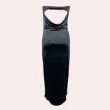 Satin Evening Gown  Strapless Emerald Maxi Dress - Product detail 5