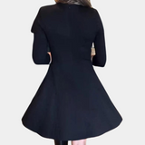 Womens A-Line Dress  Elegant Long Sleeve Zipper Design - Product example