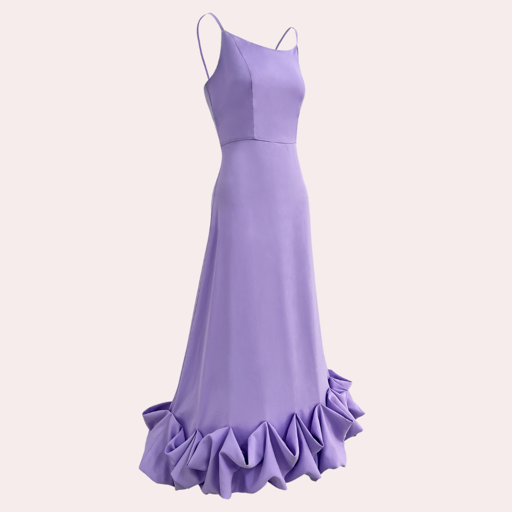Elegant Chiffon Maxi Dress  Slim Fit Summer Evening Gown - Product detail 4