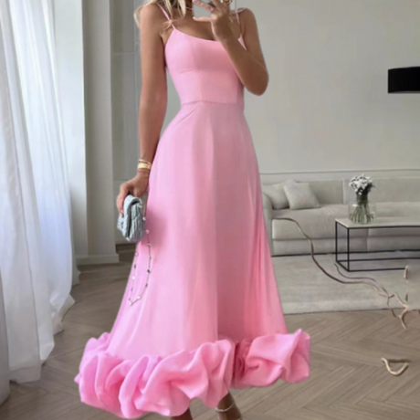 Elegant Chiffon Maxi Dress  Slim Fit Summer Evening Gown - Product detail 9