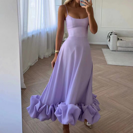 Elegant Chiffon Maxi Dress  Slim Fit Summer Evening Gown - Product detail 8