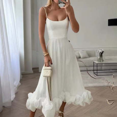 Elegant Chiffon Maxi Dress  Slim Fit Summer Evening Gown - Product detail 10