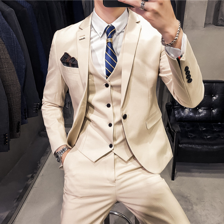 Classic Three Piece Suit  Premium Black Business Attire - Product detail 8