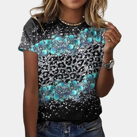 Paisley Print Cotton Blouse  Blue Ombre Pattern Design - Product detail 8