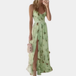 Floral Maxi Dress  Sage Green Split Front Design - Product detail 5