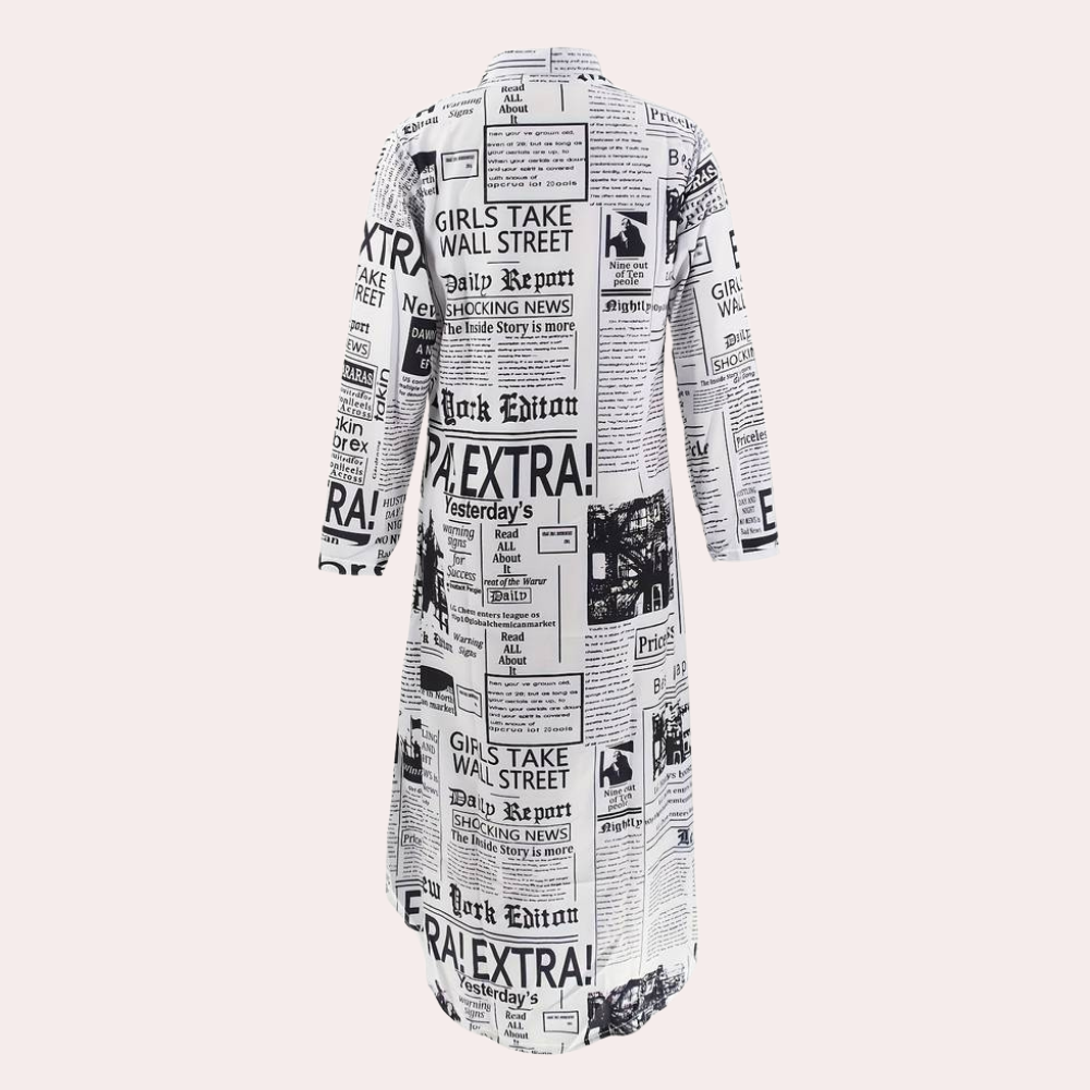 Botanical Maxi Dress  Navy Fan Palm Print - Product example