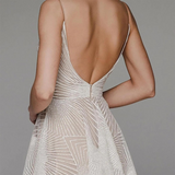 Art Deco Cocktail Dress  Geometric Pattern Midi Length - Product example