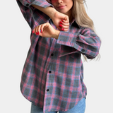 Plaid Button Down Shirt  Relaxed Fit Green Checkered Pattern - Product detail 8