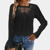 Lace Detail Blouse  Textured Long Sleeve Design - Product example