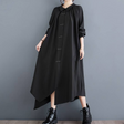 Asymmetric Maxi Dress  Long Sleeve Elegant Design - Product detail 6