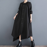 Asymmetric Maxi Dress  Long Sleeve Elegant Design - Product detail 6