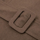Color Block Midi Dress  Belted Brown and Black Design - Product detail 5