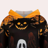 Halloween Hoodie Dress  Ghost  Pumpkin Print Design - Product detail 4