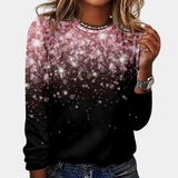Starry Night Womens Blouse  Pink Glitter Gradient Pattern - Product detail 11