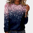 Starry Night Womens Blouse  Pink Glitter Gradient Pattern - Product detail 7