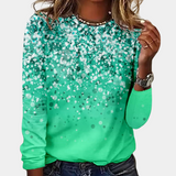 Starry Night Womens Blouse  Pink Glitter Gradient Pattern - Product detail 9