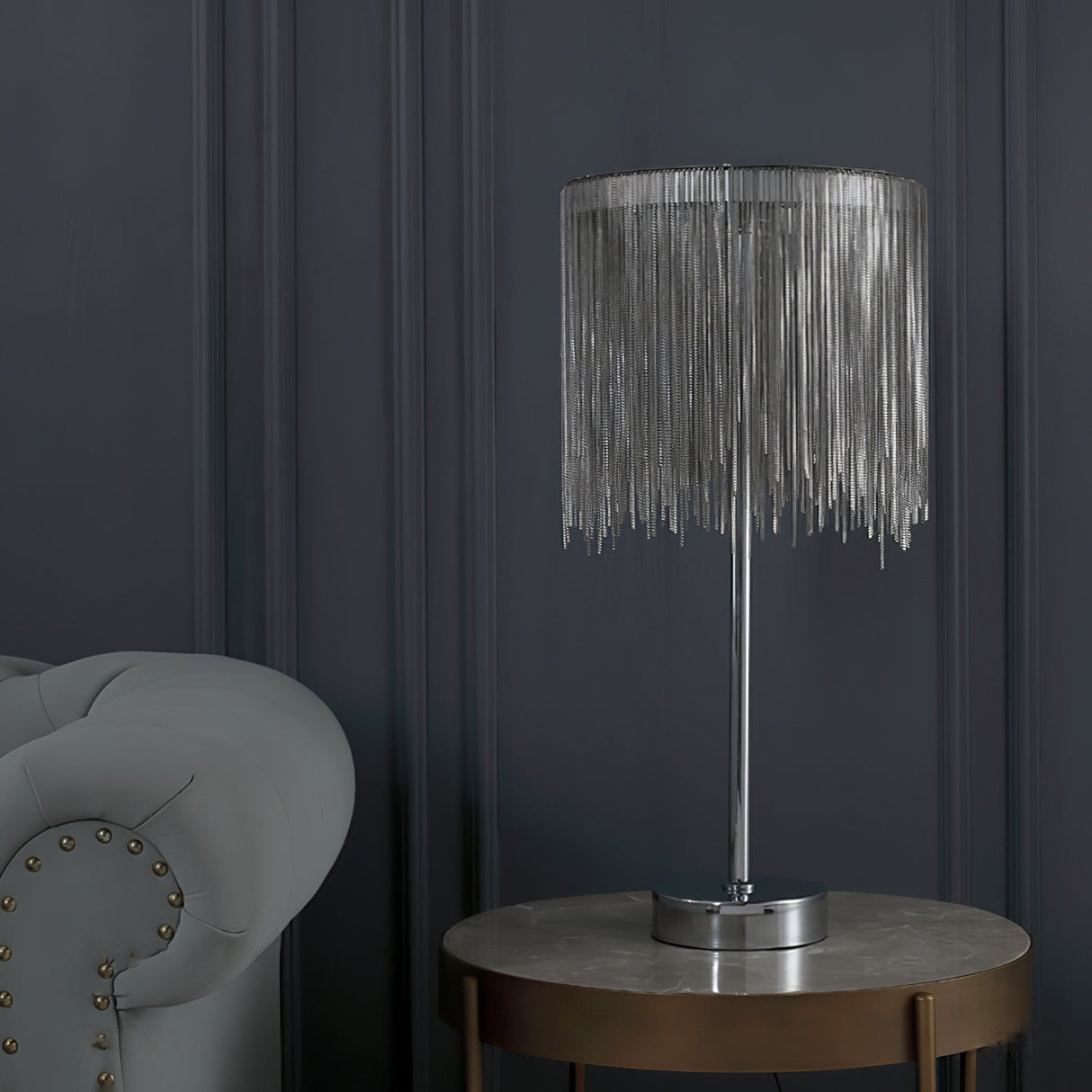 Modern Tassel Table Lamp  Chain Fringe Ambient Light - Product detail 5