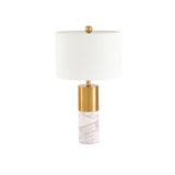 Modern Marble Table Lamp  Gold Metal and White Shade - Product detail 12