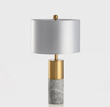 Modern Marble Table Lamp  Gold Metal and White Shade - Product detail 11