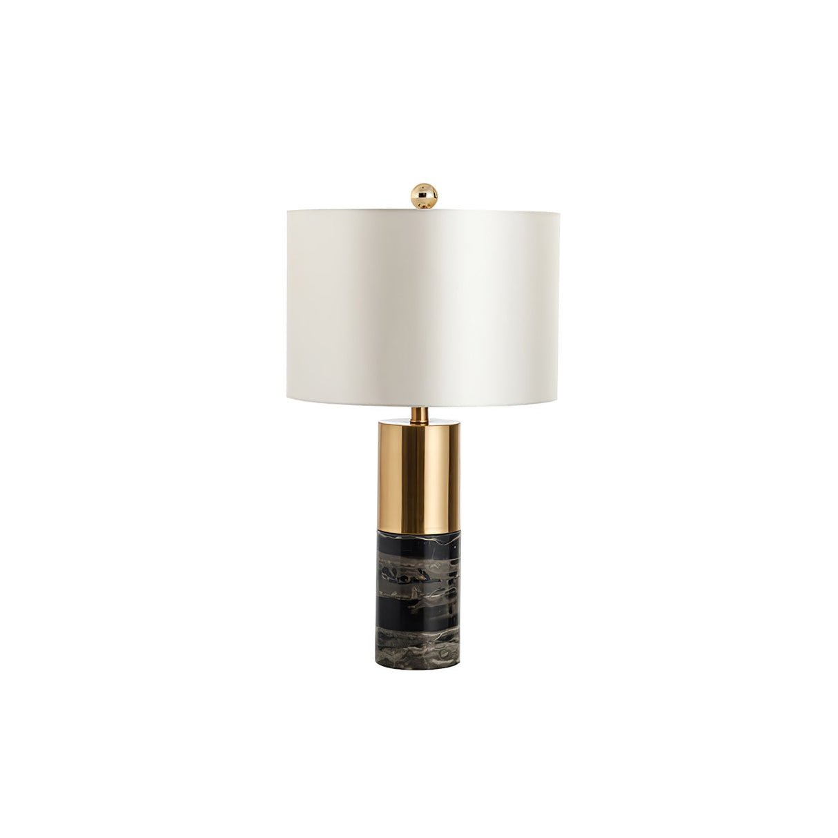 Modern Marble Table Lamp  Gold Metal and White Shade - Product detail 13
