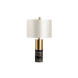 Modern Marble Table Lamp  Gold Metal and White Shade - Product detail 13