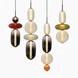 Modern Glass Pendant Light  Stacked Geometric Shapes - Product detail 38