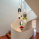 Modern Glass Pendant Light  Stacked Geometric Shapes - Product detail 8