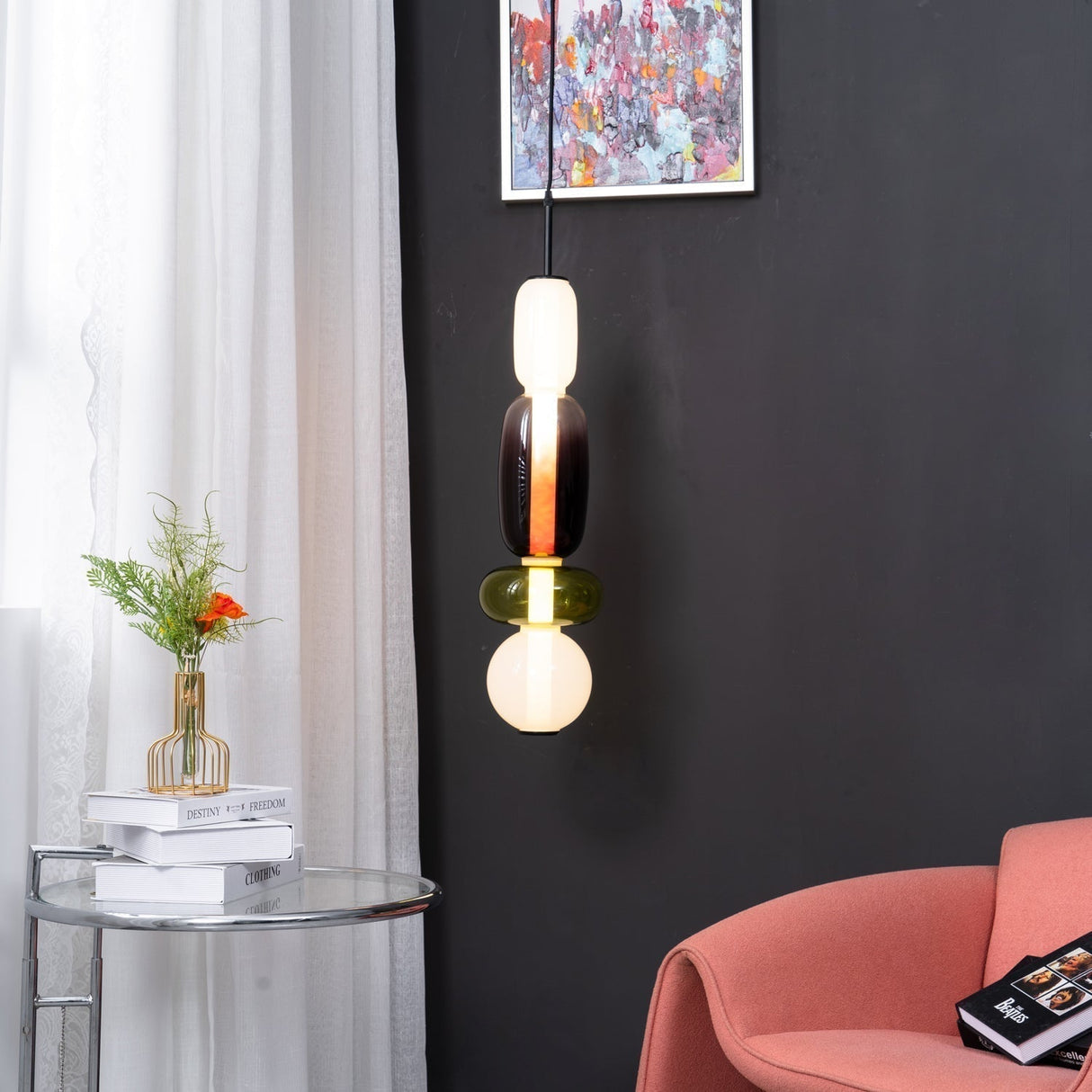 Modern Glass Pendant Light  Stacked Bubble Design - Product detail 15