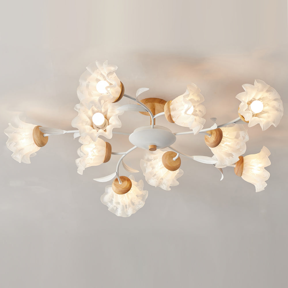Floral Ceiling Light  White Petal Shade Design - Product detail 11