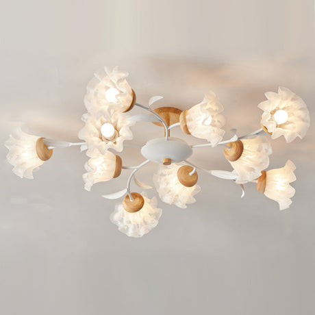 Floral Ceiling Light  White Petal Shade Design - Product detail 11