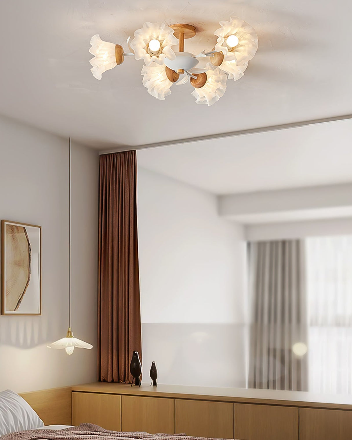 Floral Ceiling Light  White Petal Shade Design - Product detail 6
